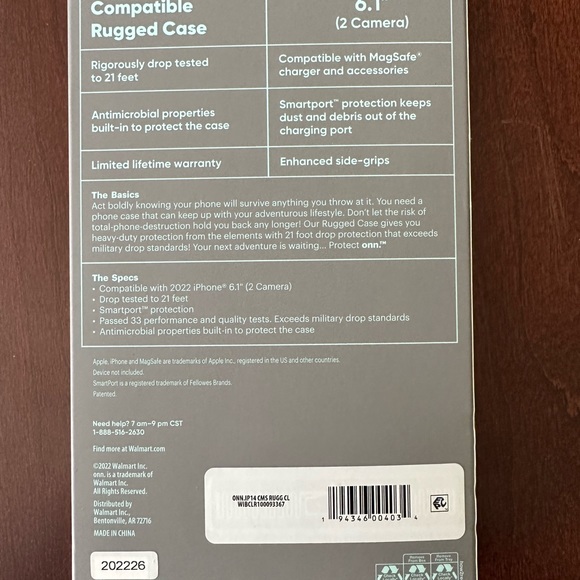 Protect onn. Mag-Safe Compatible Rugged Phone Case - 6.1 “ two (2) camera. - Picture 2 of 3